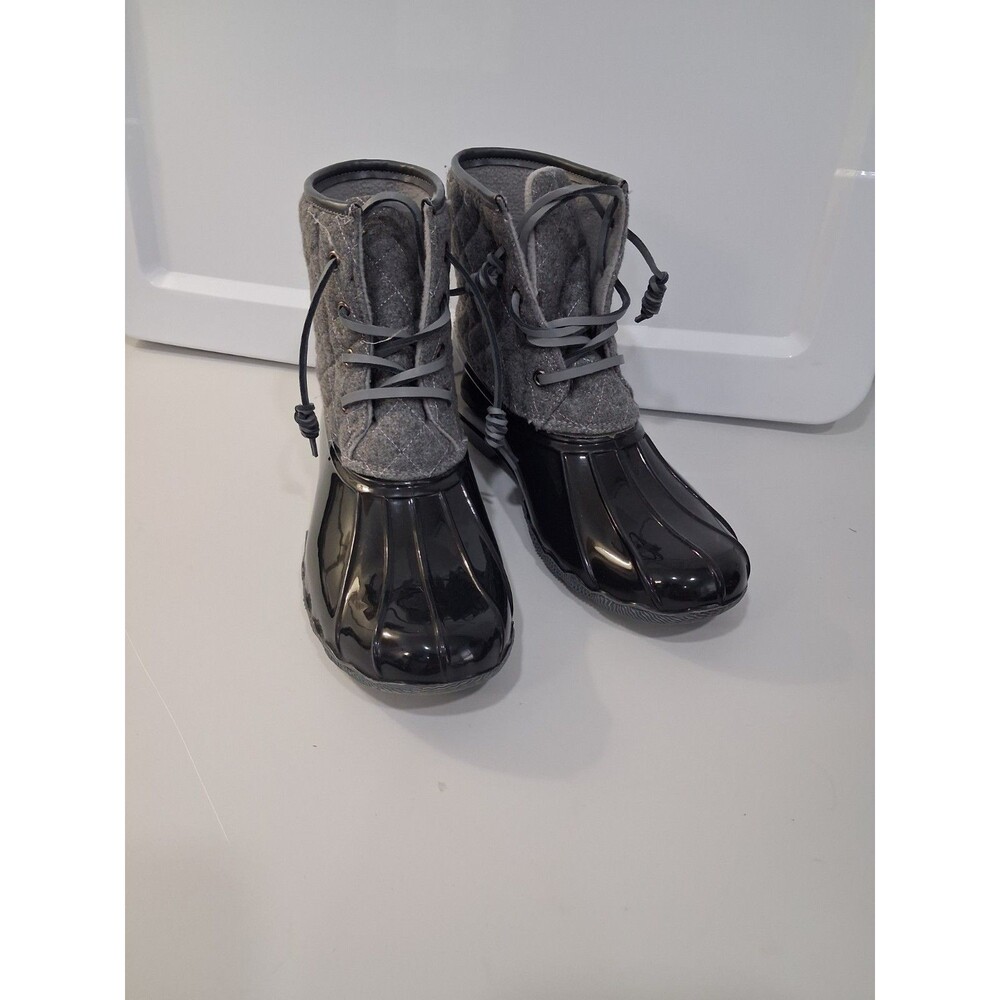 SEVEN7 Wool Goose Duck Boots Women Black Gray Quilted Rain Snow Waterproof Cozy8